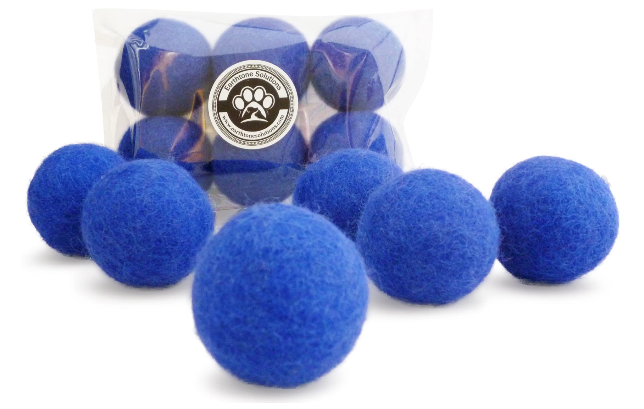 Earthtone Solutions Wool Cat Toys - Felt Cat Toy Balls for Small Pet Fetch and Play - Eco Friendly Quiet Wool Ball Cat Toy for Cats and Kittens -