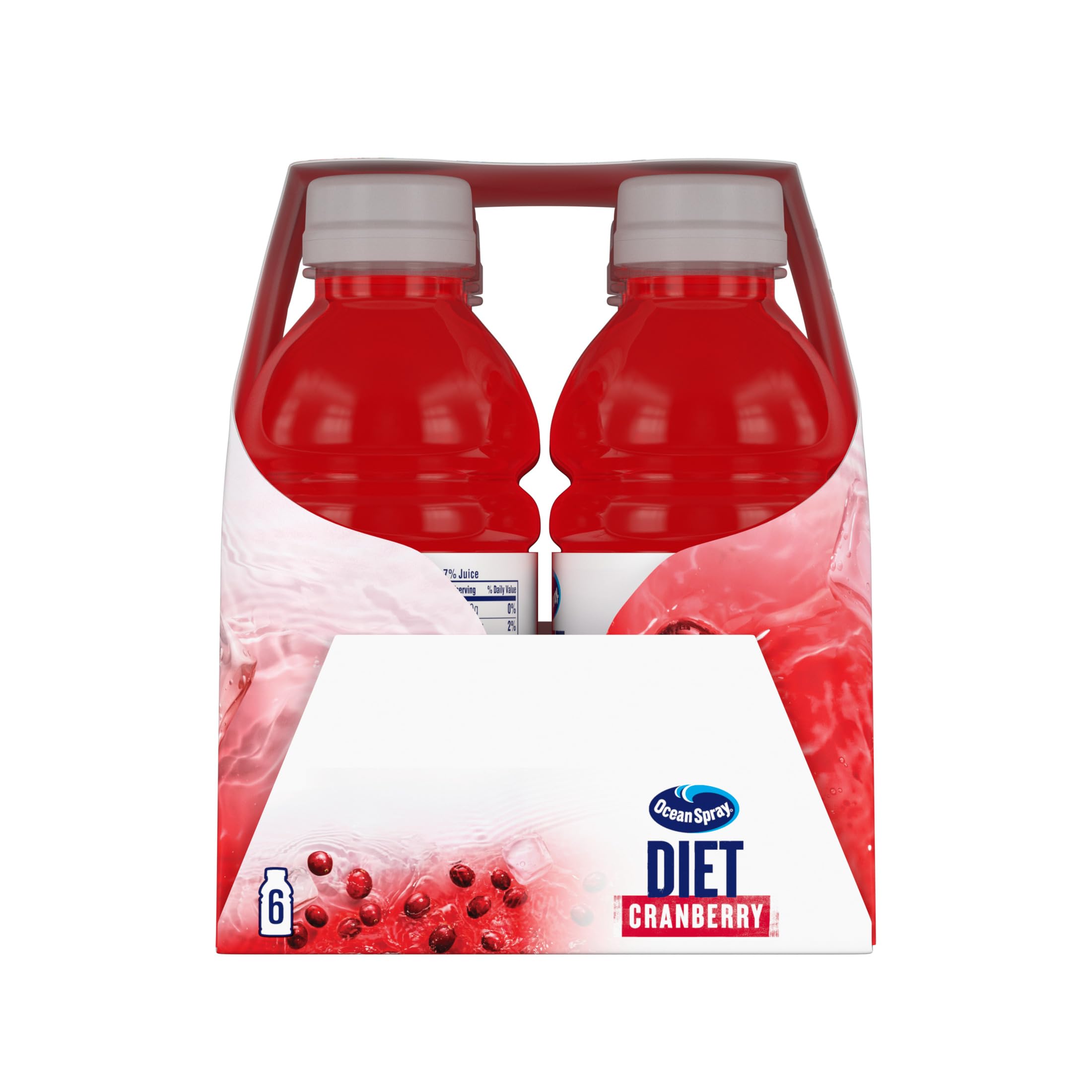 Ocean Spray Diet Cranberry Juice, 10 Fl Oz | 6 Count Bottles | Pack of 4