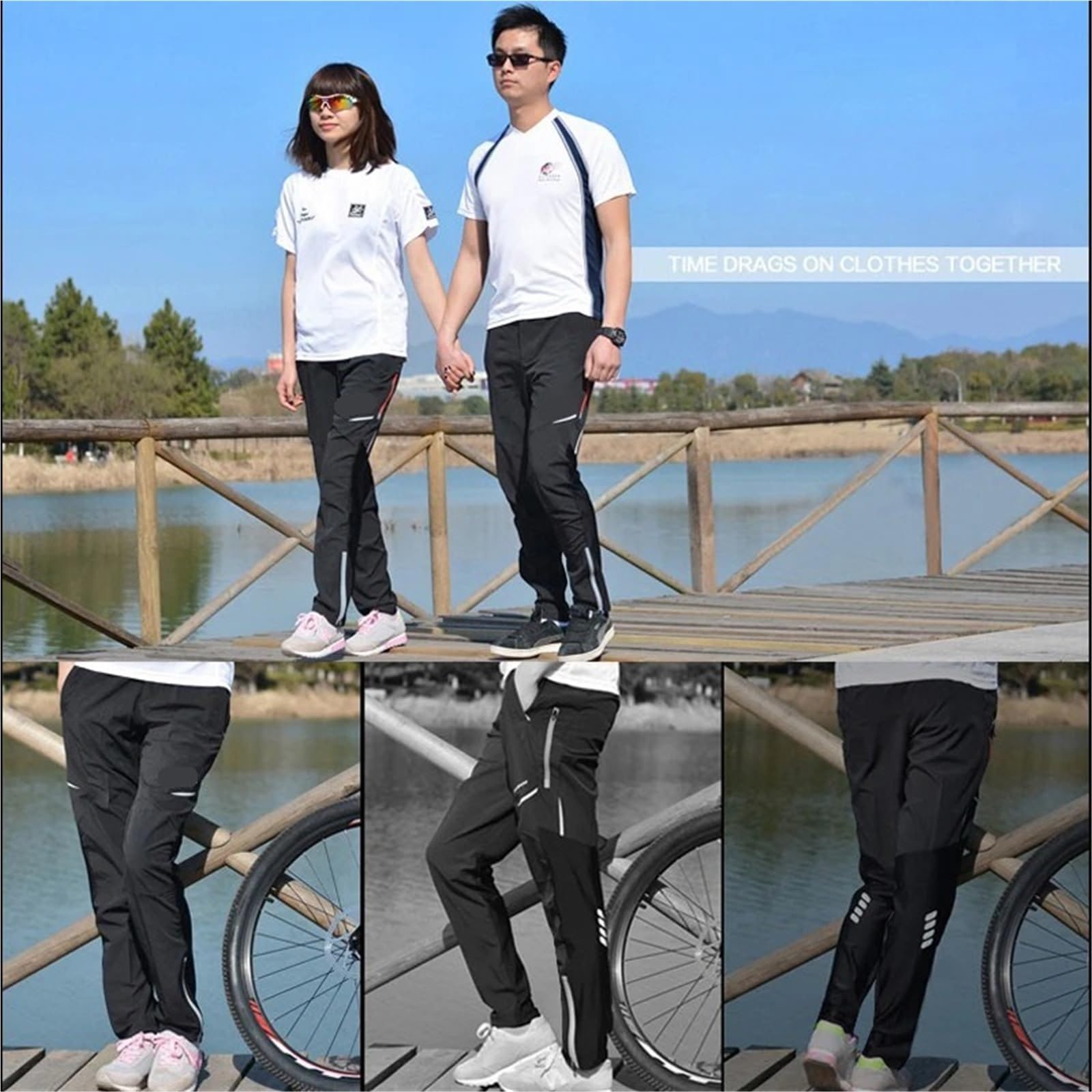 Cyclisme Pantalons Pantalon de Cyclisme for Hommes et Femmes, Pantalon de Sport Respirant et réfléchissant, for l'équitation, la pêche, Le Fitness, l'été