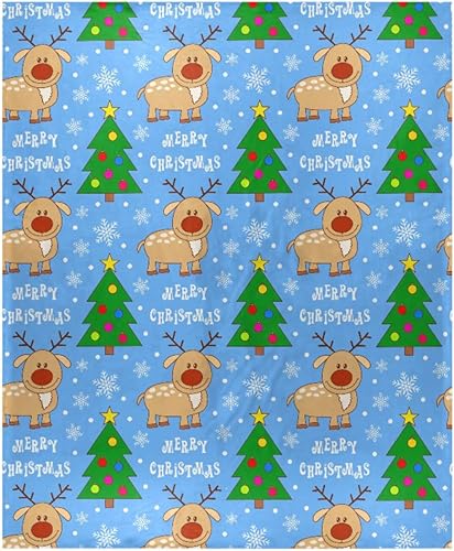 KLL Christmas Greeting Sofa Throw Blanket Spring Plush Blanket Lightweight Microfiber Throws 50x60 Inches for Bed, Car, Bed