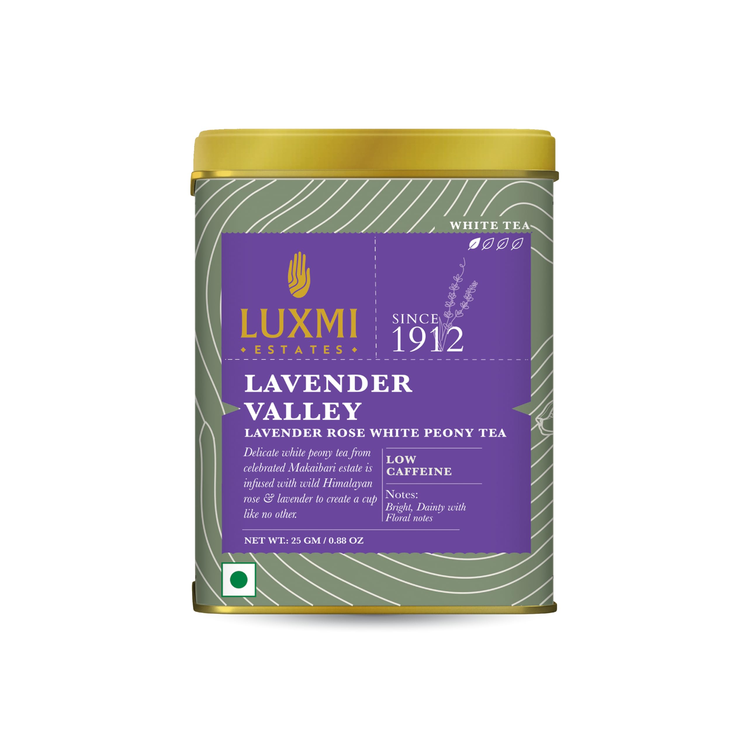 See full amazon price history chart for Luxmi Estates Lavender Valley White Tea 25gm Tin | 100% Fresh and Organic Tea | Lavender Tea | Mood Fixer, Low - Caffeine | For Good Sleep, Relaxation, Stress Relief & Skin Health | Improves Immunity | Rich In Antioxidant Luxmi Estates Lavender Valley White Tea 25gm Tin | 100% Fresh and Organic Tea | Lavender Tea | Mood Fixer, Low - Caffeine | For Good Sleep, Relaxation, Stress Relief & Skin Health | Improves Immunity | Rich In Antioxidant (B0BFPX8XW6) Amazon Price History, Amazon Price Tracker