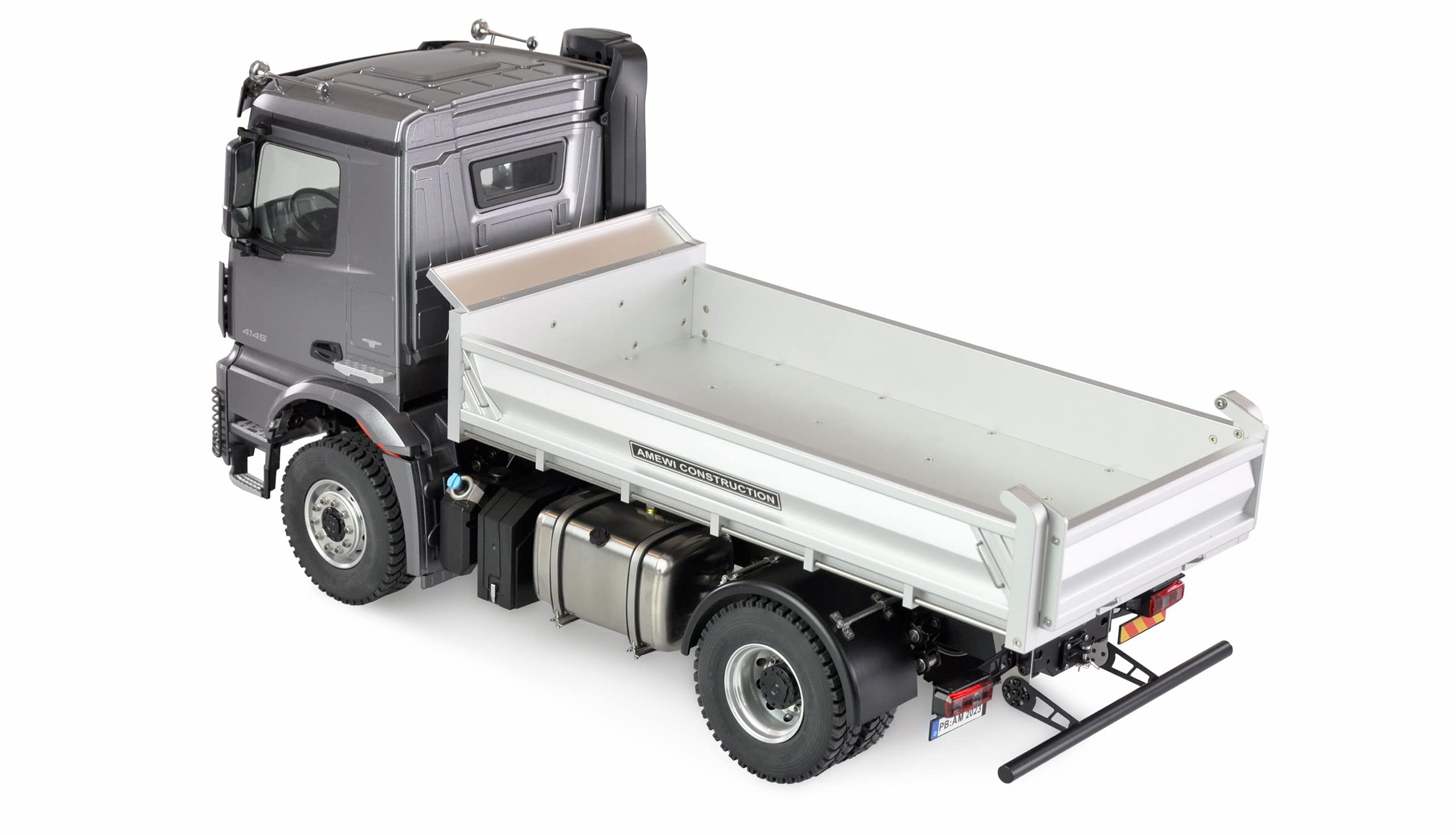 Amewi 22615 Mercedes-Benz Arocs hydrauliczna wywrotka wersja podstawowa 4x2 1:14 RTR szara