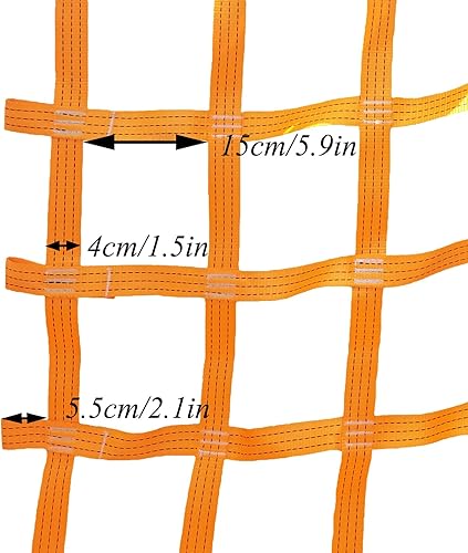 Vista 2 de Estructura de red de escalada, red de carga de escalada, escalera de cuerda de poliéster para columpio, juego de accesorios para exteriores Ninja