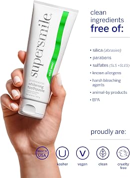 Supersmile Wild Mint Whitening Toothpaste, 8 Oz Tubes, 2-Pack Set