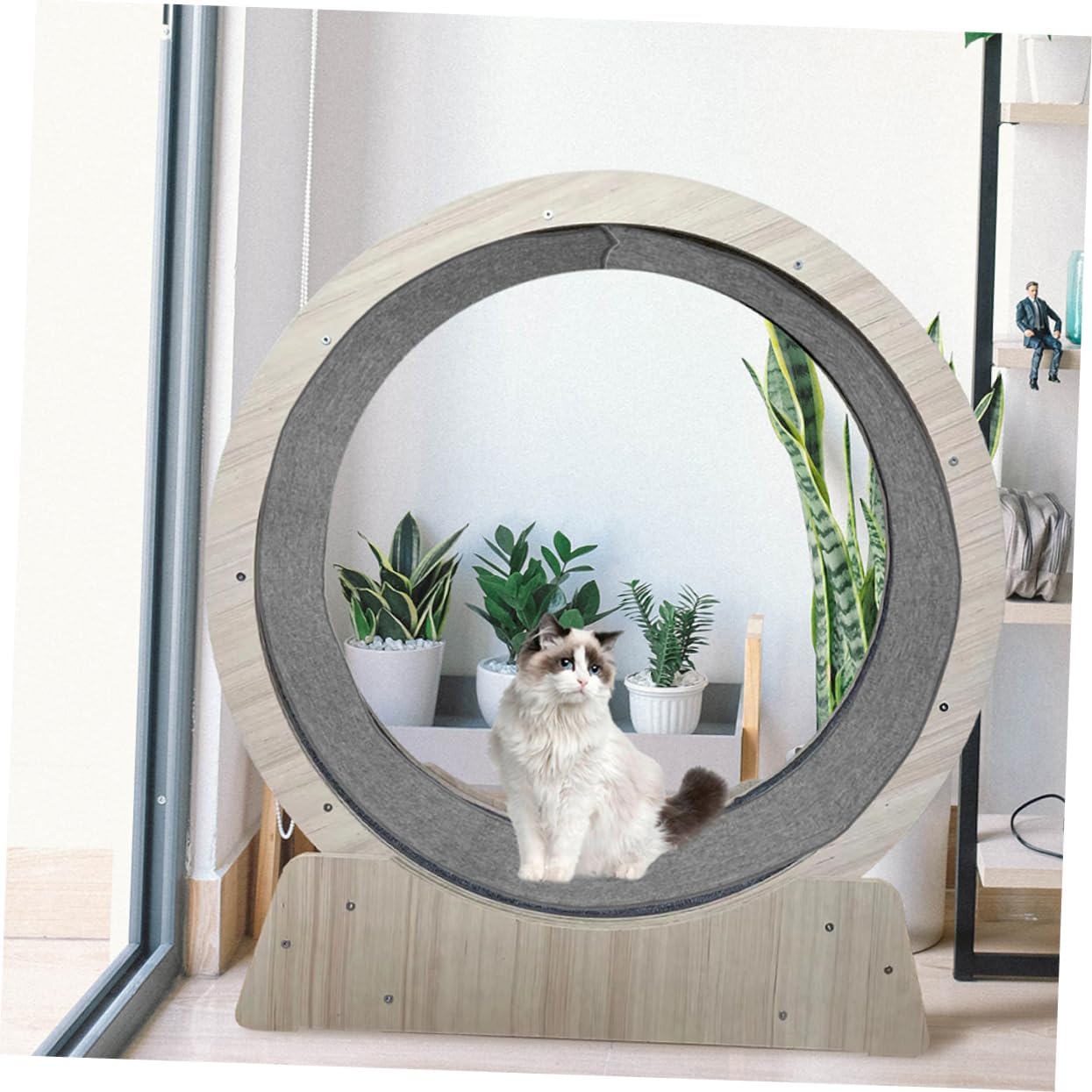 Healifty Non Slip Cat Running Wheel Mat for Indoor Cats Quiet Exercise Pad Replacement Pet Fitness Cushion