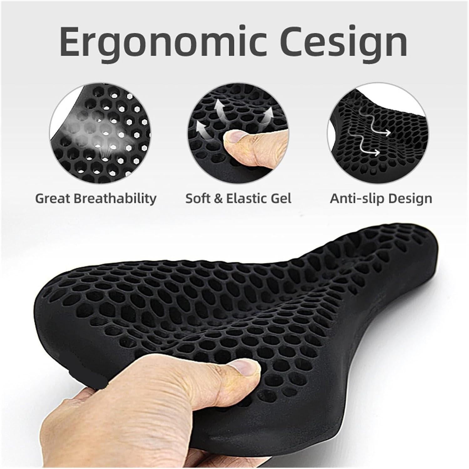 Mountain Bike Seat Cover Breathable Super Soft Rubber Bicycle Cushion Accessories