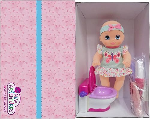 Miniatura 2 de New Adventures - Little Darlings - It's My Potty Muñeca de 10 pulgadas con silla para orinal (3518)