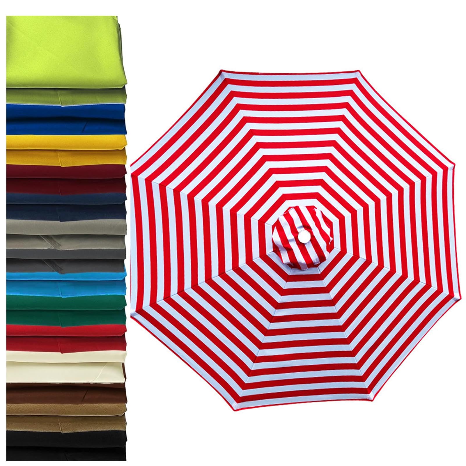 2m-3.5m Replacement Parasol Canopy 6 Ribs/8 Ribs Parasol Replacement Canopy, UPF 50+ Garden Parasol Replacement Canopy, Garden Umbrella Replacement Cover (B,8ribs:2.30m/7.5ft)