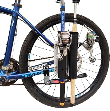 Bike Fishing Rod Holder,Fishing Pole Holder for Bike,Mounts Two Rod to Your Bicycle,Rod Rack for Bicycle Fishing