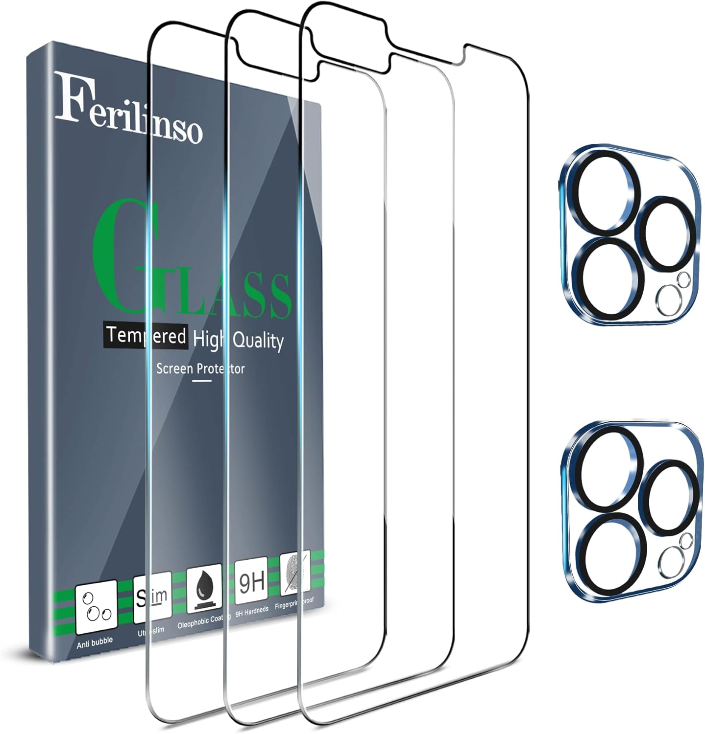 Discount 70% Ferilinso Designed for iPhone 13 Pro Max Screen Protector, 3 Pack HD Tempered Glass with 2 Pack Camera Lens Protector, Case Friendly, 9H Hardness, Bubble Free, 5G 6.7 Inch, Easy Installation Discount 90% Ferilinso Designed for iPhone 13 Pro Max Screen Protector, 3 Pack HD Tempered Glass with 2 Pack Camera Lens Protector, Case Friendly, 9H Hardness, Bubble Free, 5G 6.7 Inch, Easy Installation