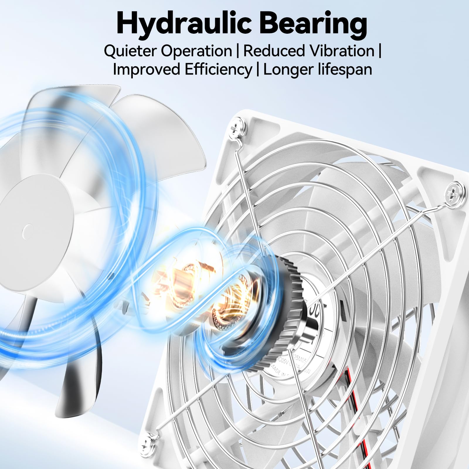 aceyoon Double ventilateur USB 120 mm avec contrôleur de température