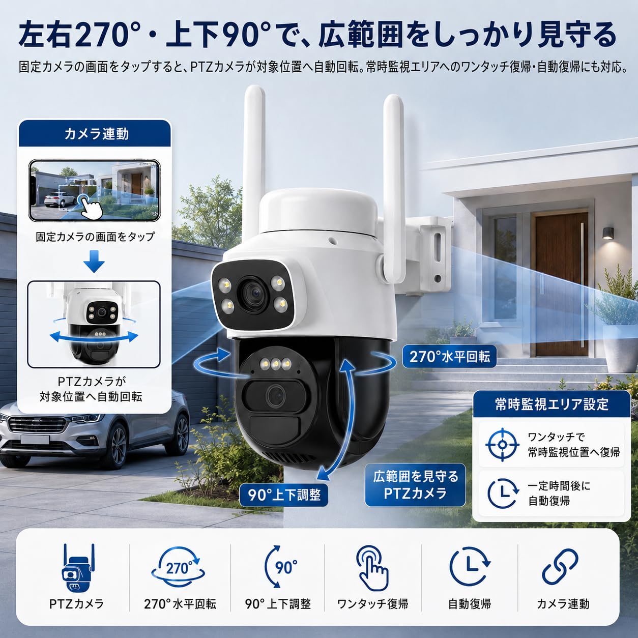 Amazon.co.jp: ZAIDER 防犯カメラ 屋外 ソーラー ワイヤレス 監視
