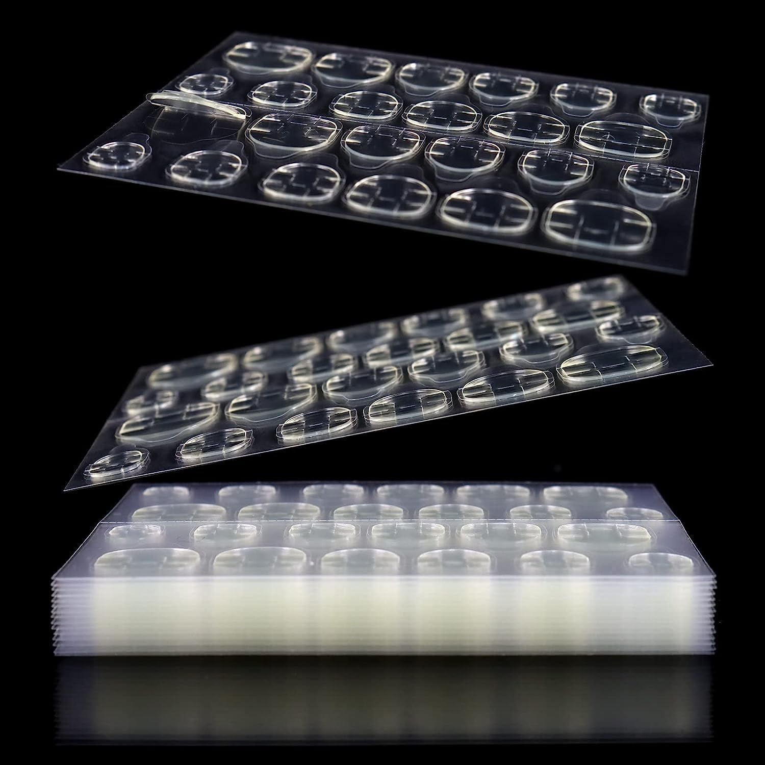 Lobe Miracle 10 Sheets Adhesive Tabs Waterproof Breathable Glue Tabs Double-Sided Nail Jelly Sticker Super Sticky Fake Nail Glue Stickers Transparent Flexible for Manicure-image-41