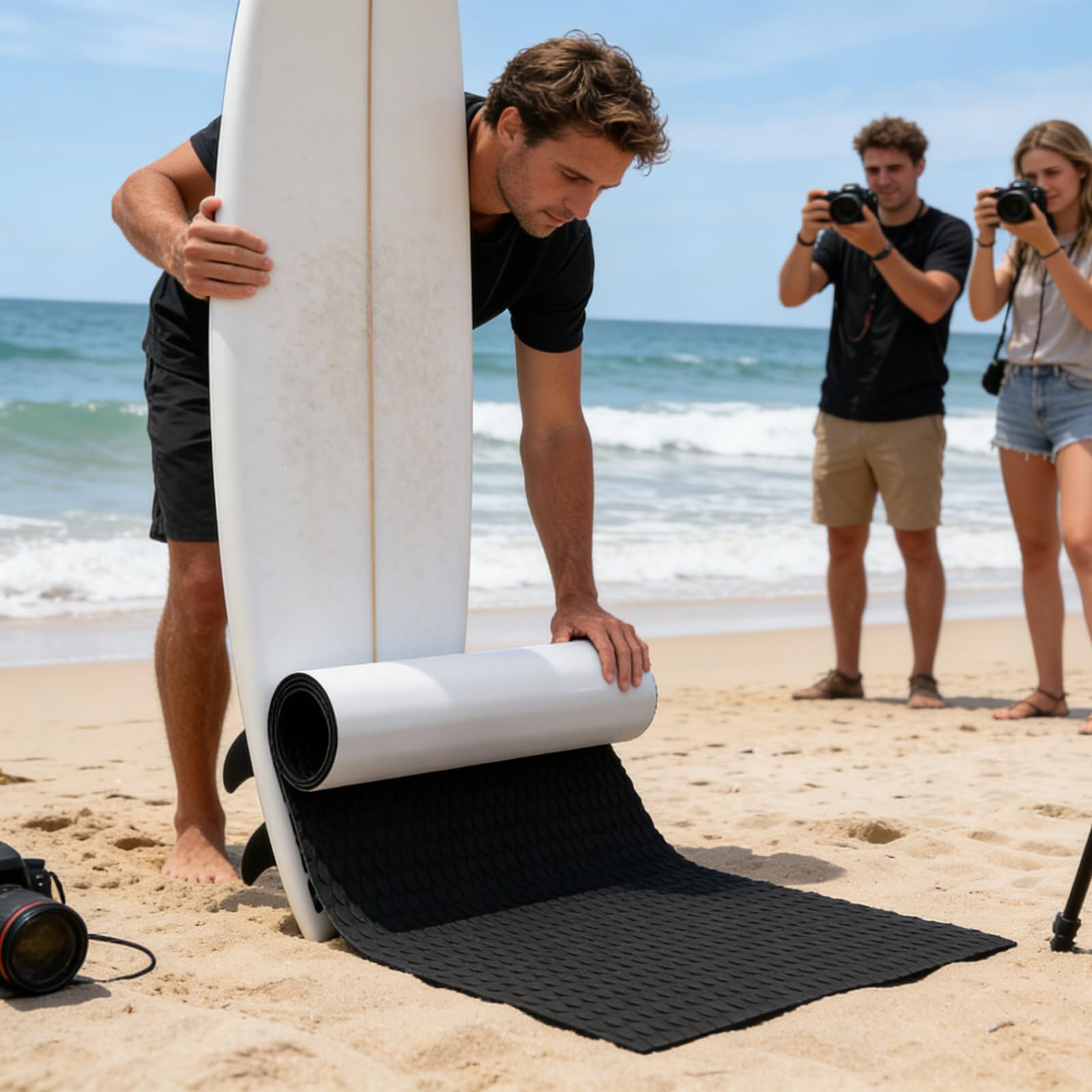 Generisch Sea Deck Revêtement de sol de bateau - Équipement de bateau antidérapant - Tapis de traction pour planche de surf - Pour pêcheurs, kayaks, canoës, amateurs de bricolage, sports nautiques