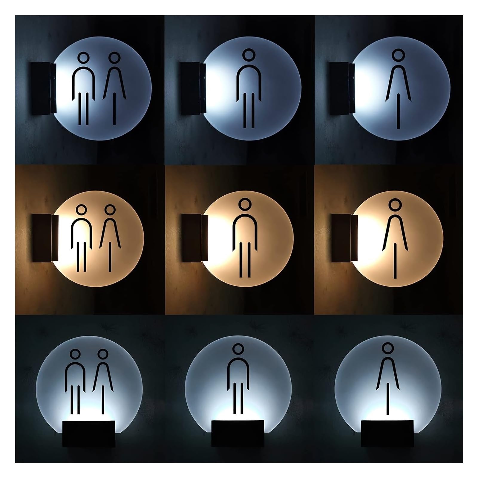 Carteles para aseos, Letrero decorativo for baño de hombres y mujeres 10 pulgadas