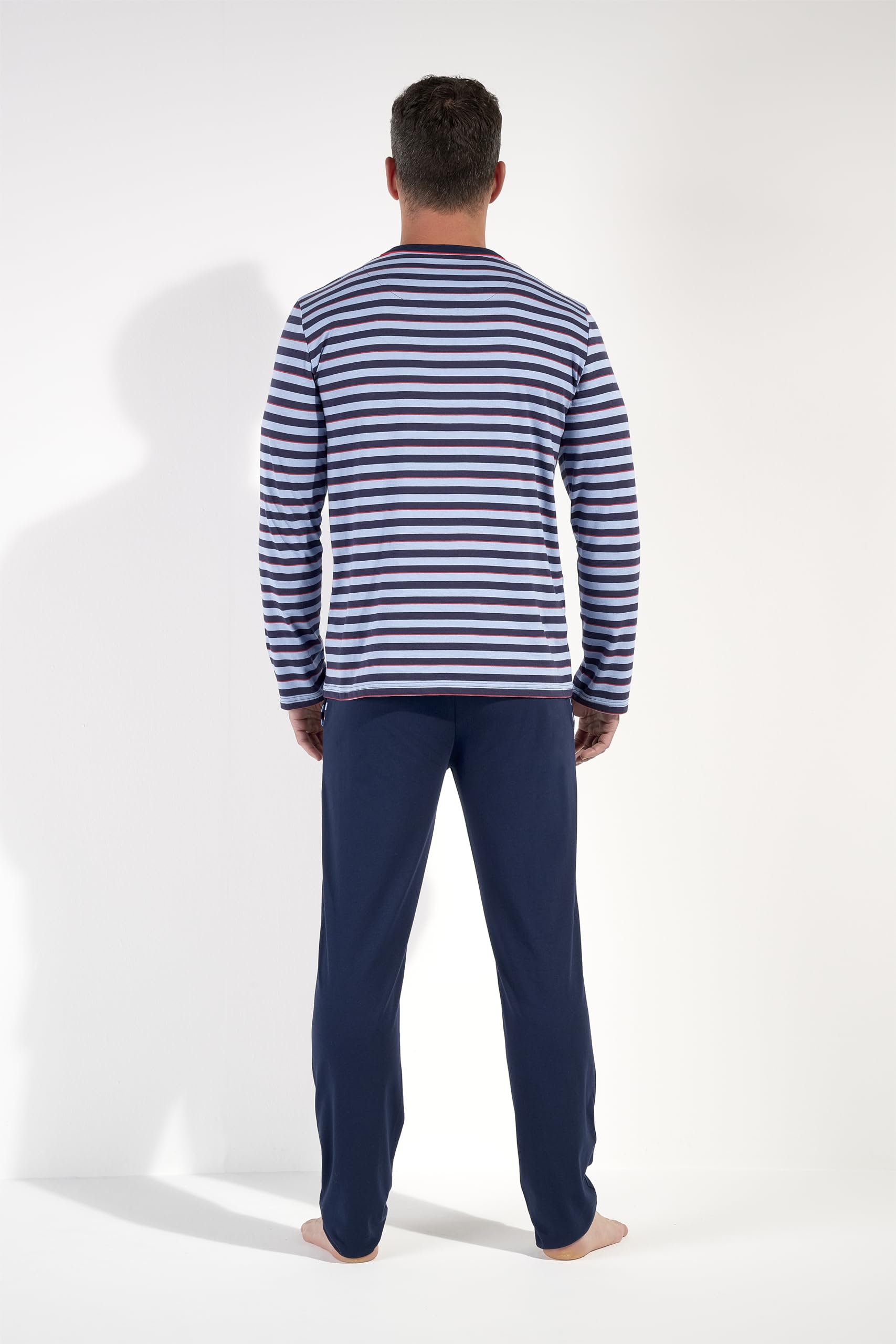 HOM Herren Pyjama Langer Atlantic Pajama Set (1er Pack)