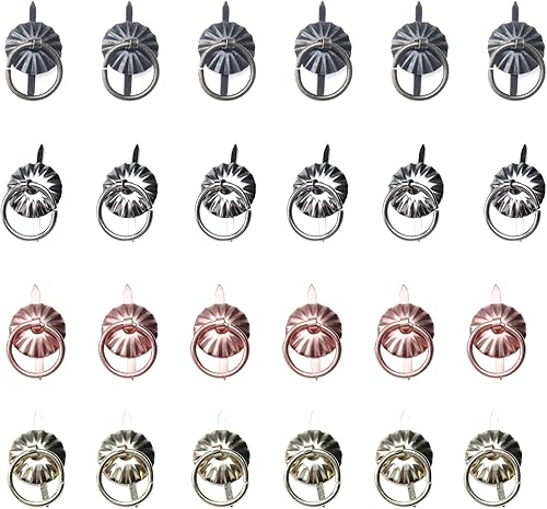 Ruwado 40 piezas de sujetadores de metal con anillos de tracción grandes sujetadores de papel para manualidades, proyectos de manualidades, cajón,