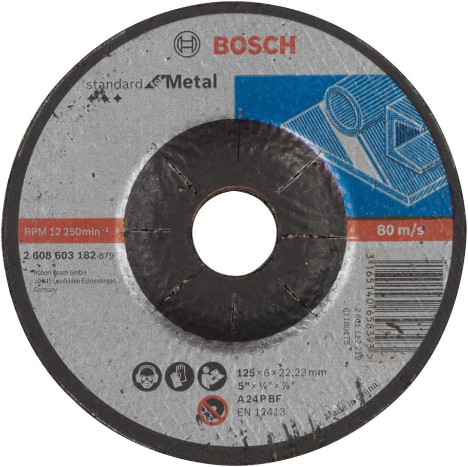 125mm O Grey Bosch Standard For Metal Grinding Disc With Depressed Centre 22 23mm X 6 0mm Abrasive Finishing Products Abrasive Wheels Discs Chefhouseresort Com Np