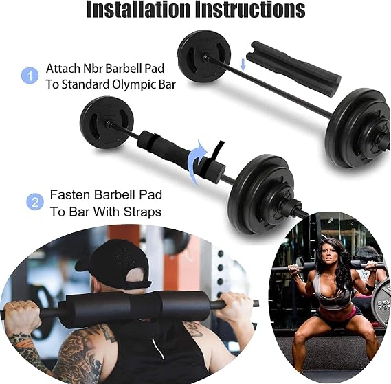 Barbell Pad for Hip Thrusts - Squats Pads/Lunges/Leg Day/Bar Padding