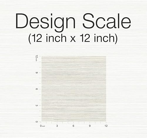 Miniatura 6 de York Wallcoverings PSW1279RL - Papel tapiz para despegar y pegar con diseño de cola de gata, color blanco