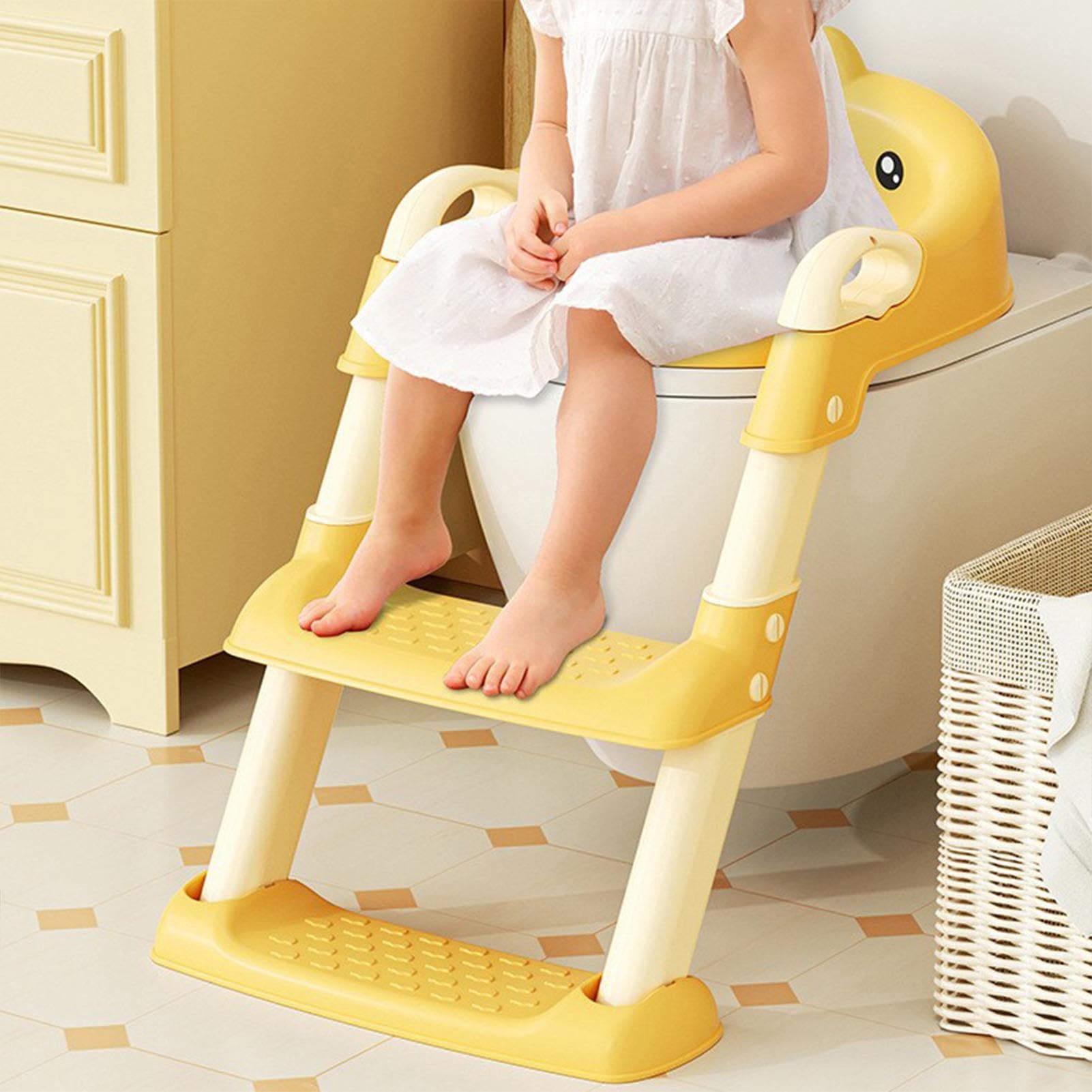 WC Addestramento Scaletta Ergonomica Bambini Con Disegni Cartoon | Antiscivolo Bagno Bambini Comodi E Set Riduttore Scaletta Portatile Per Casa Hotel Viaggio