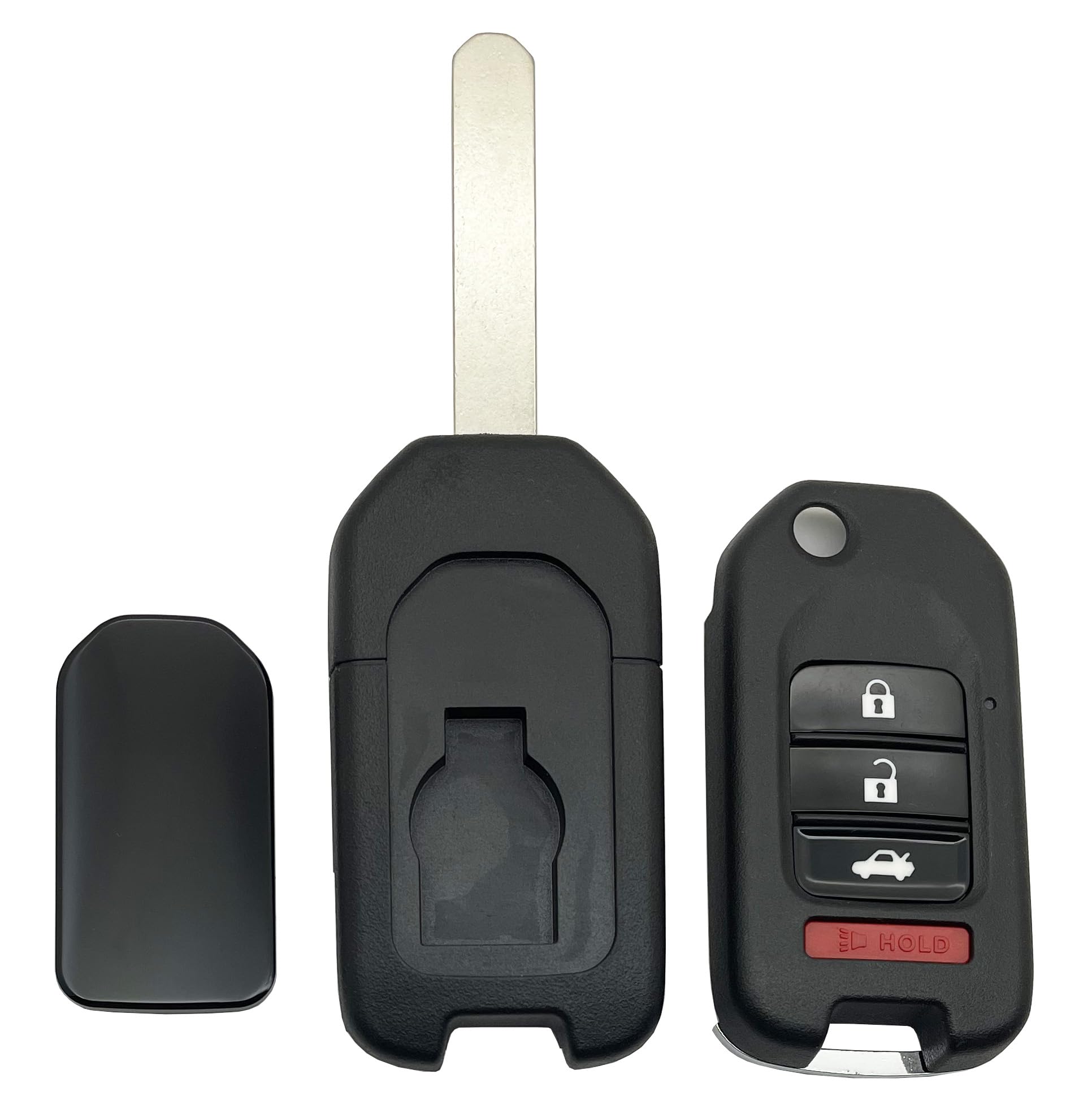 Custodia Chiave Auto Trasparente Nera Per Honda Accord Civic CRV HRV, Guscio Di Ricambio