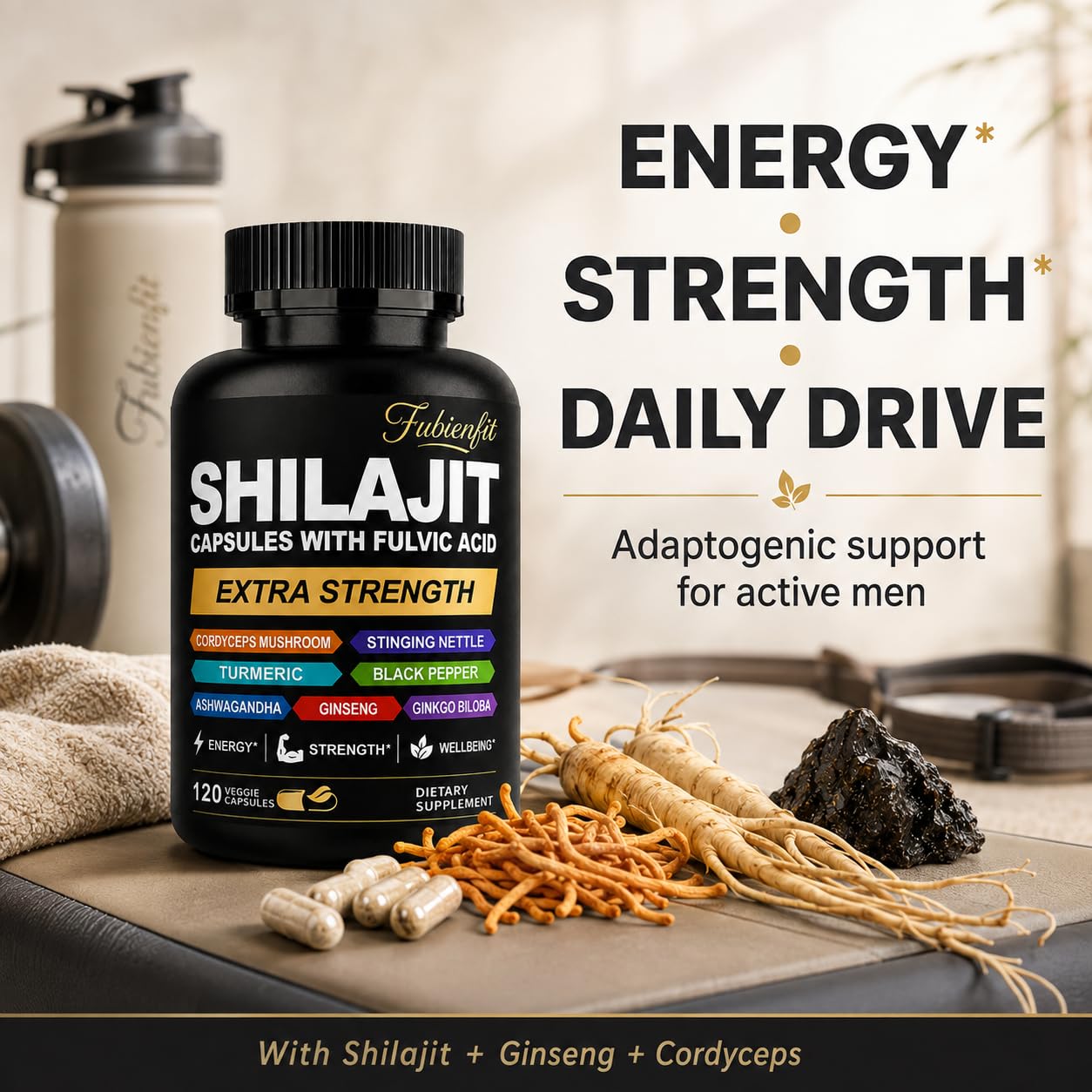 Shilajit for Men with Fulvic Acid, 8-in-1 Botanical Blend, 120 Capsules — Amazon image 7