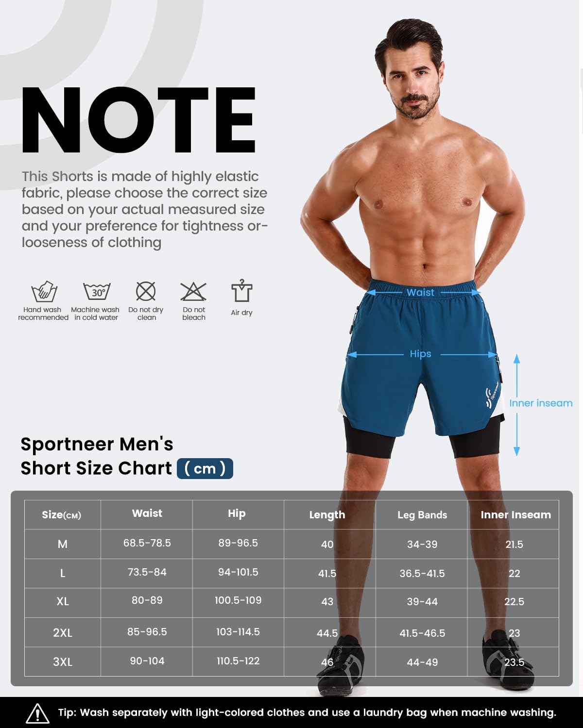 Sportneer Pantalon de cyclisme homme rembourrage 3D Taille M 3XL