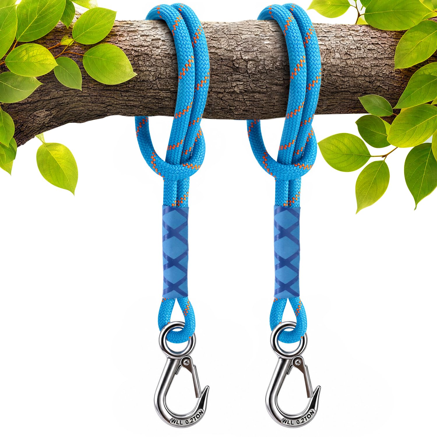 2 Pack Tree Swing Straps Hanging Kit with Stainless Steel Carabiner | 3FT Heavy Duty 2000…