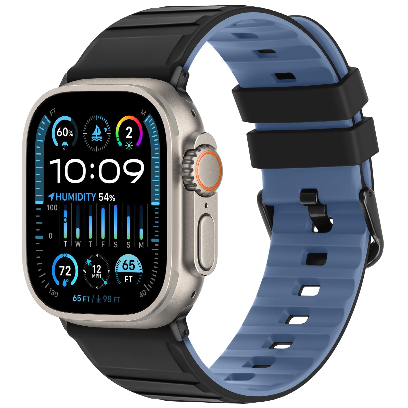 Tasikar Bands Compatible with Apple Watch Band 49mm 46mm 45mm 44mm 42mm Men Women Soft Silicone Breathable Replacement Bands for iWatch Ultra 3 2 1 SE Series 11 10 9 8 7 6 5 4 3 2 1