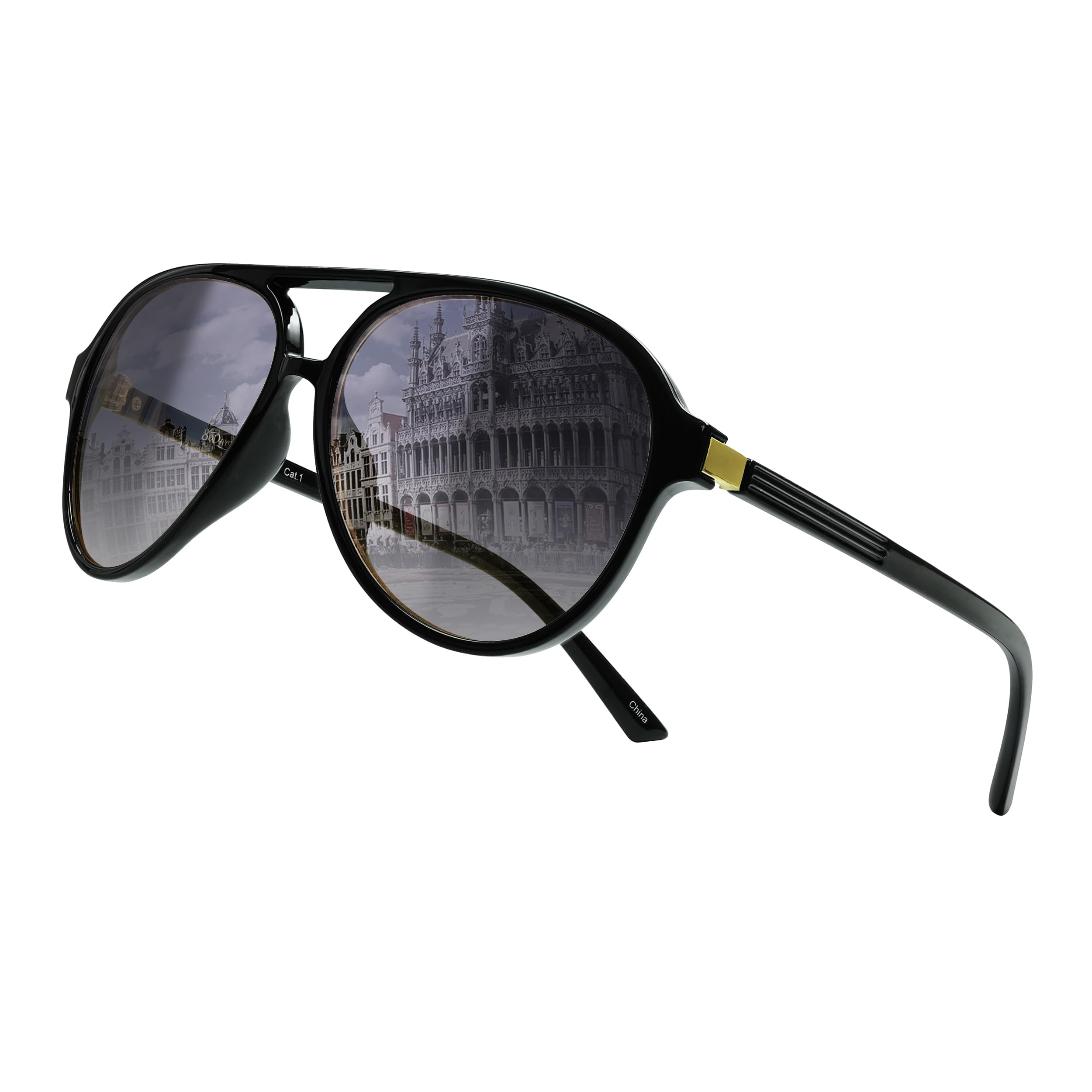 80Days Occhiali da Sole Pilota per Uomo e Donna – UV400, Stile Iconico, Dettagli in Metallo