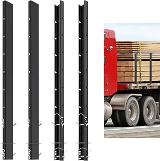 Sidasu Adjustable C Channel Pipe Stakes for Flatbed Trailer, 4-Pack 54"