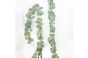 Dearhouse 2Pcs Gold Eucalyptus Artificial Garland Wedding Wall Decor