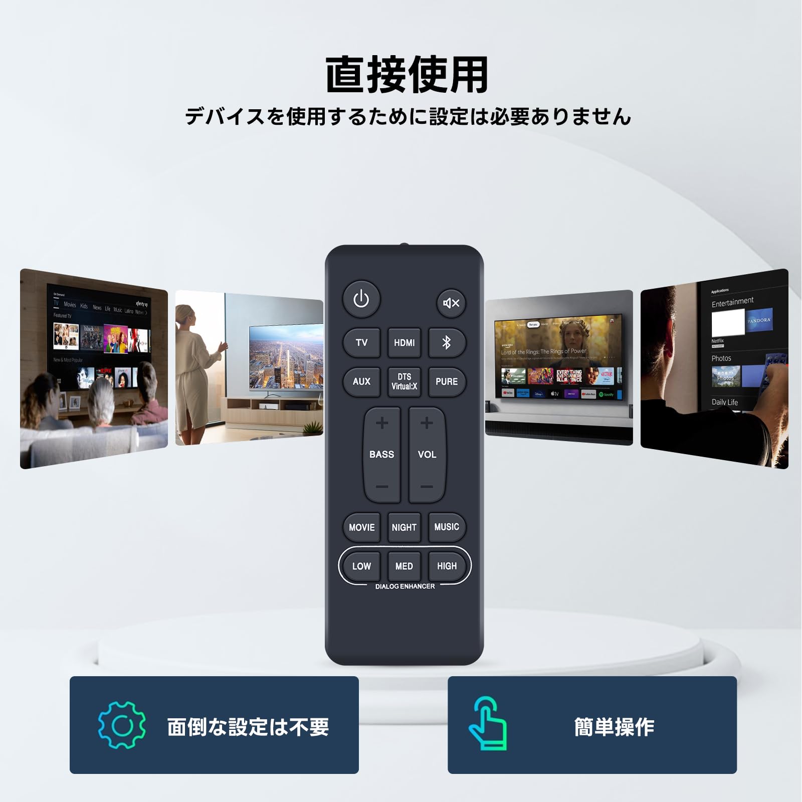 Amazon | ホームシアターサウンドバーリモコン RC-1236 for Denon DHT