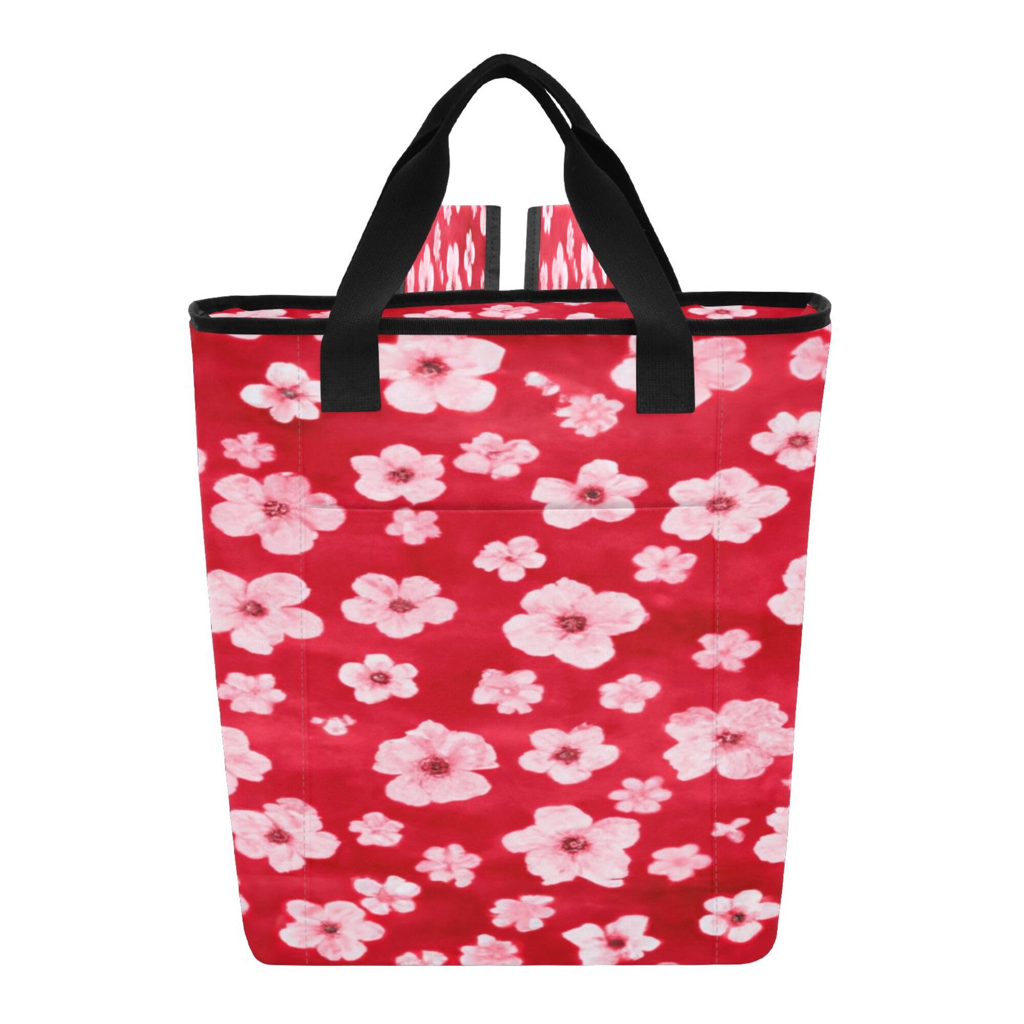 PYBUG Flower Reusable Insulated Backpack 36 Cans,Large Leakproof Portable Cooler Tote Organizer for Office Picnic Hiking Beach BBQ