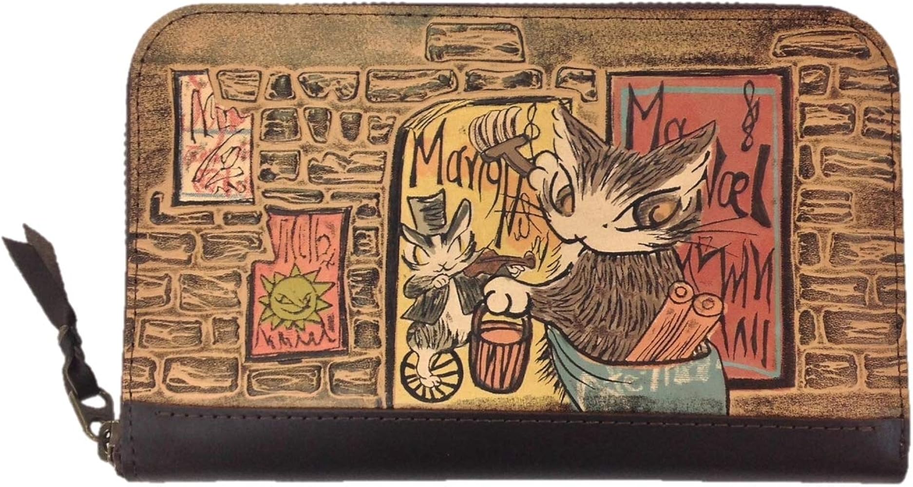 Amazon | [わちふぃーるど] ダヤン 本革 手染め ラウンド 財布 タシル