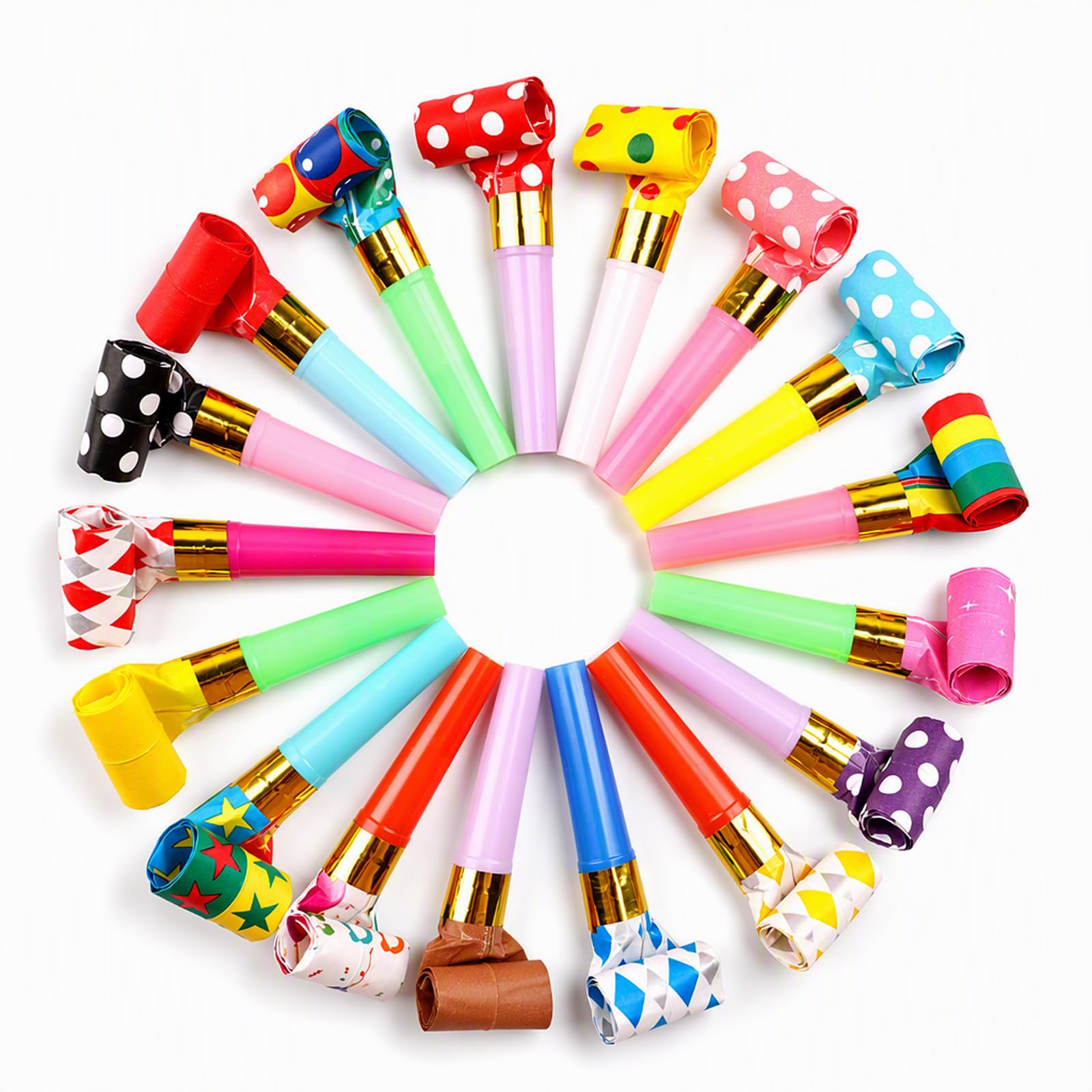 30 Party Blowers, Party Poppers Noisemakers for Adults Celebrations