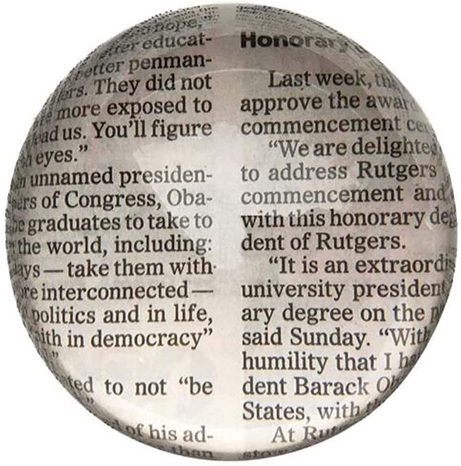 KOSHSH Glass Dome Magnifier 5X Crystal Dome Magnifying Glass Paperweight Magnifiers for Reading Blueprints, Maps,Office Magnification