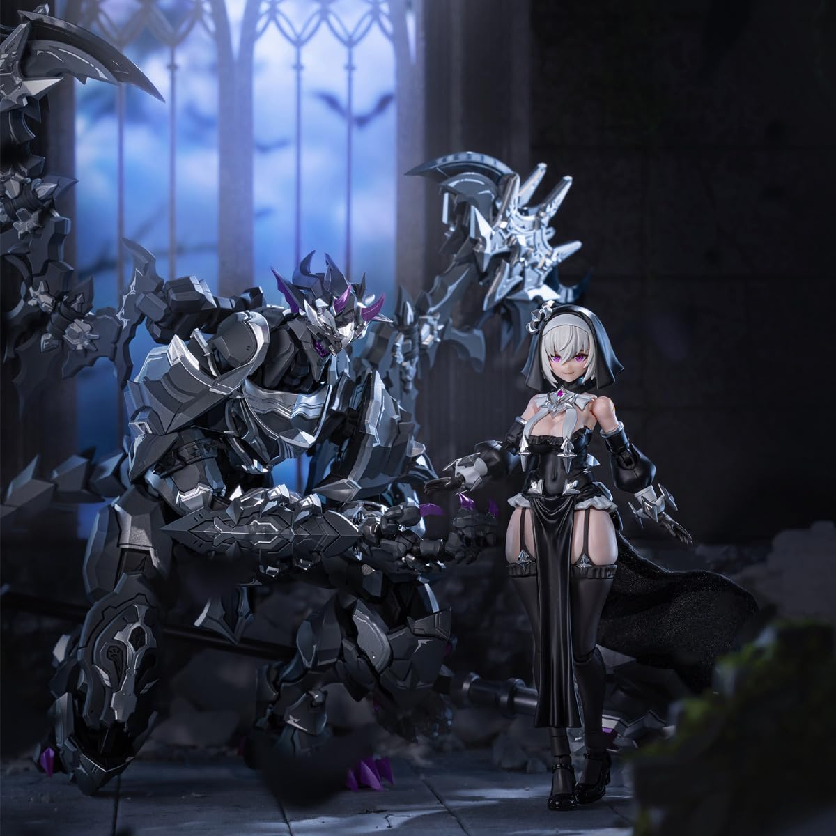 HIPLAY Souling Toys Grzech Ciemnego Księżyca Black Moon Lilithia & Sin Statue Gord Zestaw Modelarski do Składania Skala 1/12
