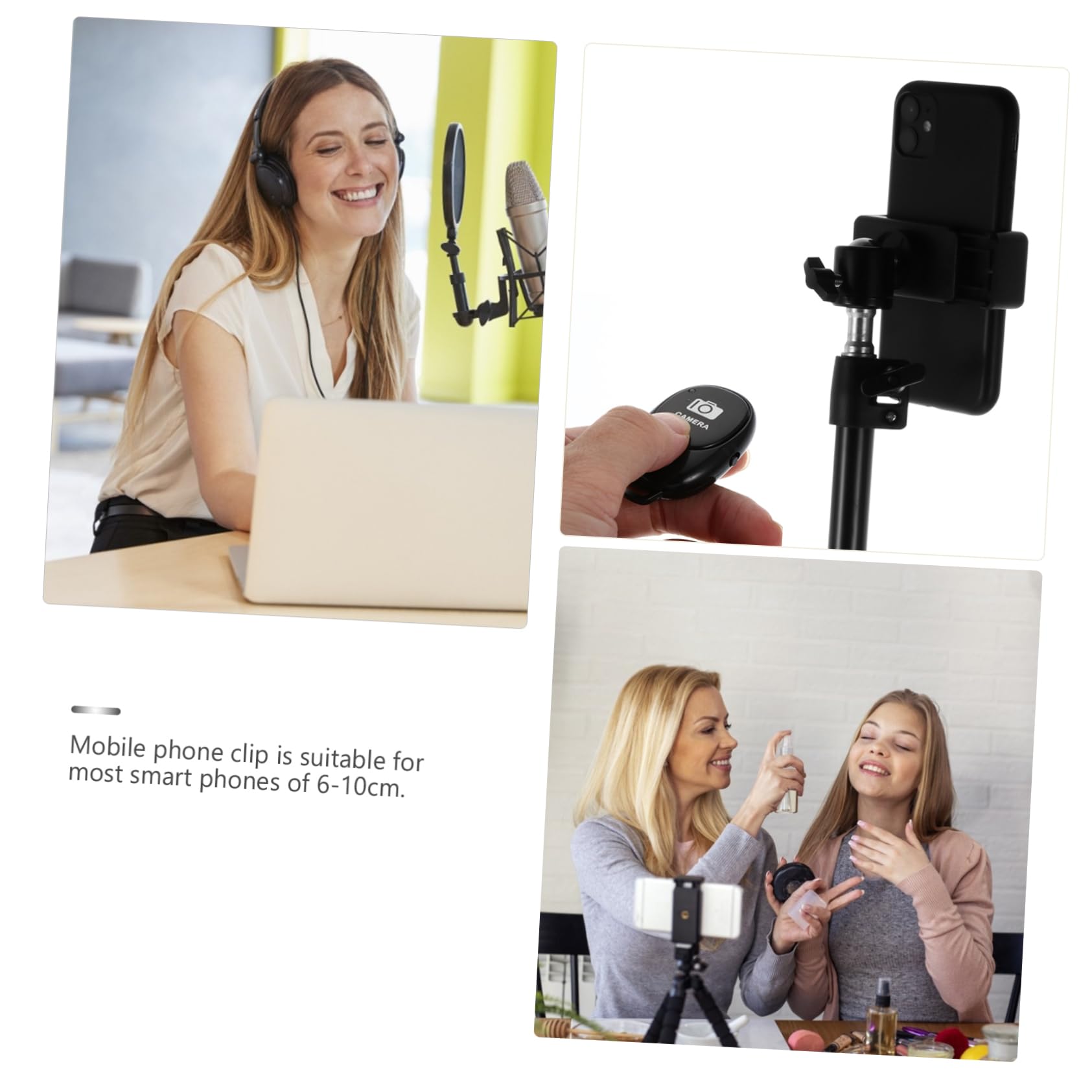 1set Treppiede Per Smartphone Per Live Streaming e Videochiamate Compatibile Telefonini Design Portatile e Facile Usare
