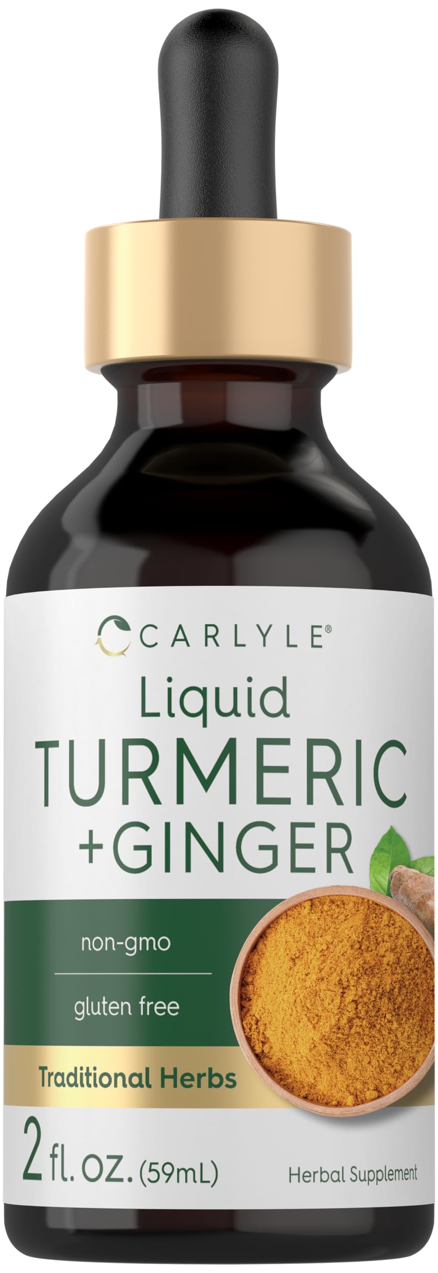 Carlyle Turmeric and Ginger Drops 2 fl oz | with Black Pepper