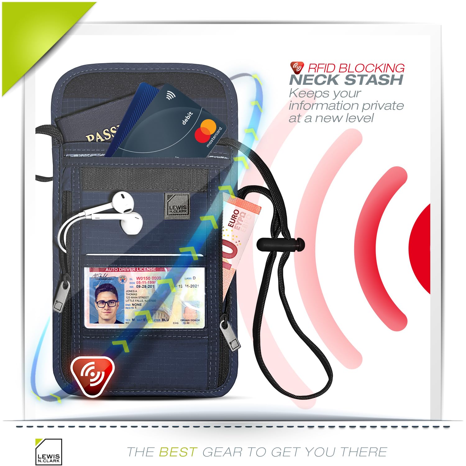 Lewis N. Clark RFID-Brustbeutel