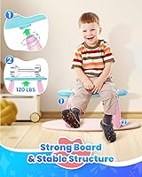 Vista 3 de Tablero de Dibujo Magnético, Juguete para Niñas de 1 a 3 Años, Tablero de Garabatos y Almohadilla Educativa para Bebés de 1, 2 y 3 Años de Azul menta