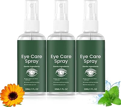 Lutein Eye Care Spray, Refreshing Eye Mist Spray with Lutein, Calendula & Vitamin E, Gentle Hydrating for Dry Eyes, Long Lasting Moisturizing, Daily Eyes Care for Man and Woman 3PCS