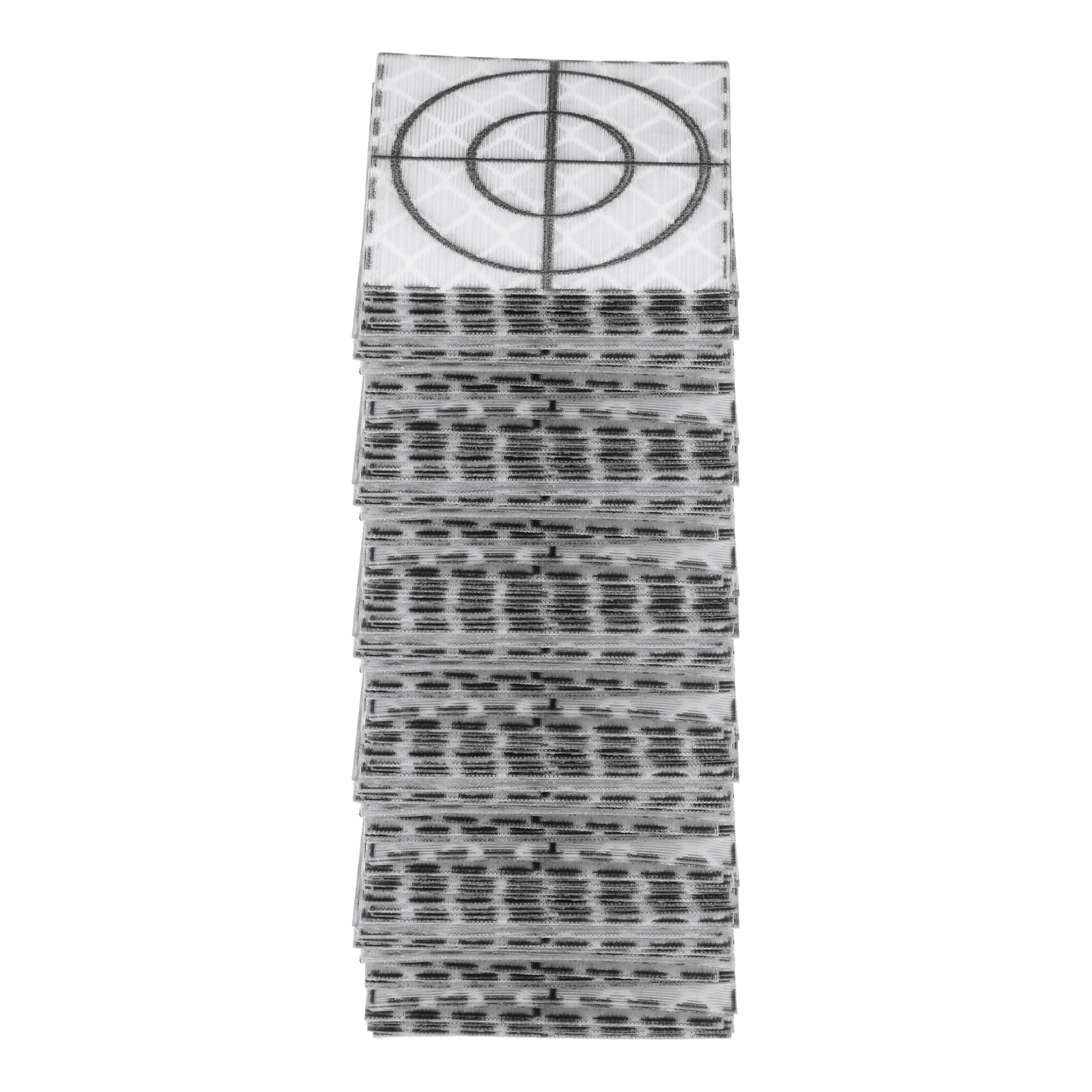 HARFINGTON 100 hojas reflectoras de encuesta de 30 x 30 mm, cinta reflectante autoadhesiva, marca de objetivo para estaciones totales, color blanco