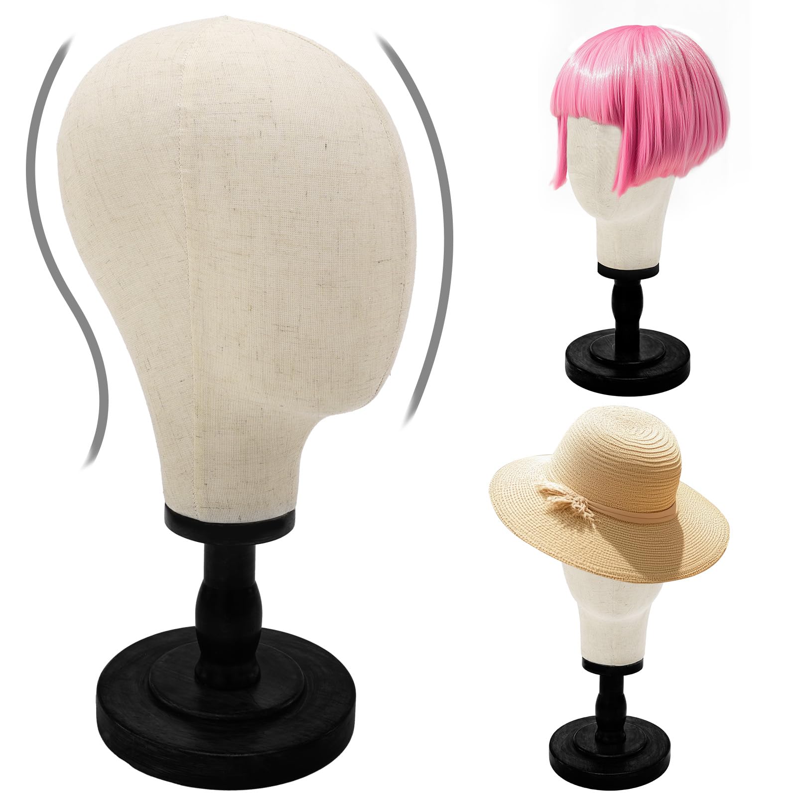 Tête en toile pour coiffure et rangement esthétique de bandeaux sur coiffeuse
