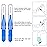 BBTO 100 Pcs Braces Dental Brush Flosser for Cleaner Interdental Brush Toothpick Tooth Flossing Head Oral Dental Toothpick Cleaners Cleaning Tool(Blue)