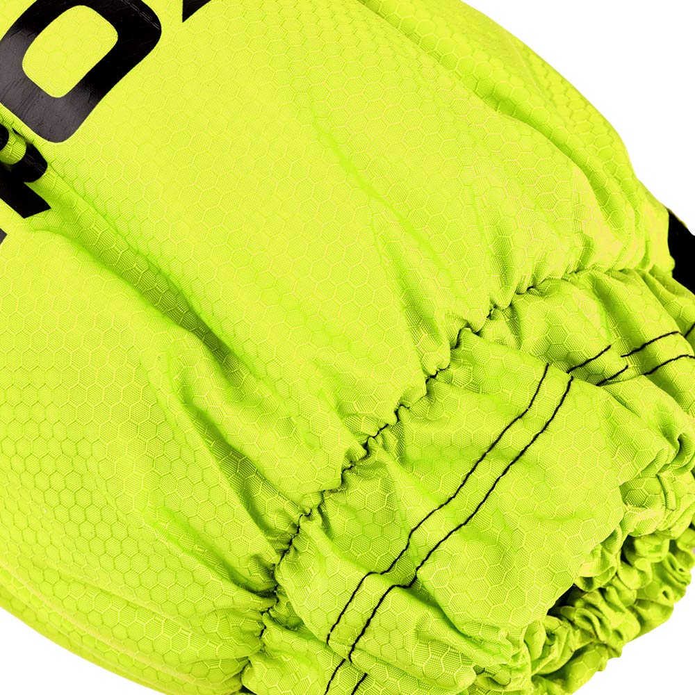 RACEFOXX PRO DIGITAL Reifenwärmer Tyre Warmers bis max. 99° C Superbike, 120/17 vorne und 180 bis 200/17 hinten für Motorrad Rennsport Heizdecken neon gelb
