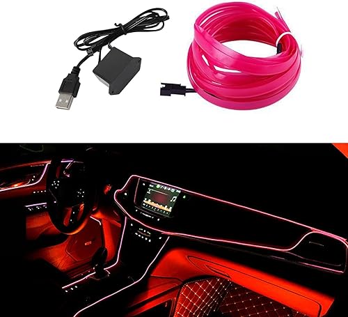 Sodcay 1 tira de luz LED brillante constante DC12V, luz ambiental de 16.4 pies con interfaz USB, accesorios de decoración sin cableado, adecuado