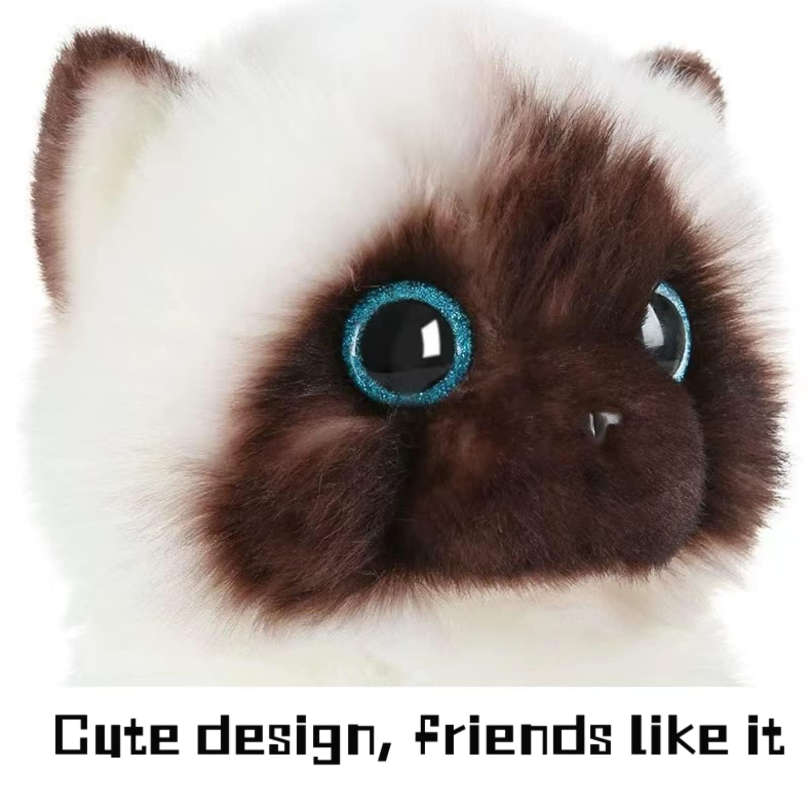 lilizzhoumax Siamese Cat Plush Toy 23cm/9” - Image 3